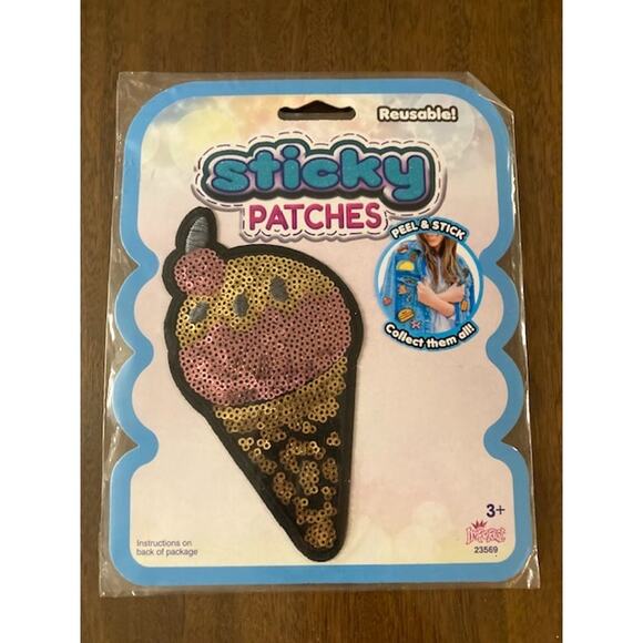 New! Reusable Large ICE CREAM CONE Sticky Patch - Picture 3 of 4